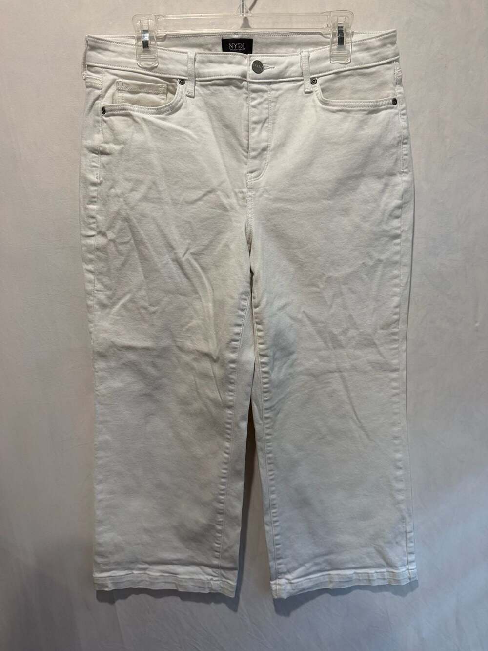 NYDJ White Crop Pants Size 14 Lift Tuck Technology